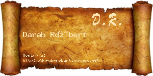 Darab Róbert névjegykártya